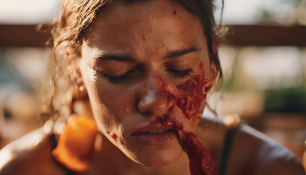 throat burning after eating